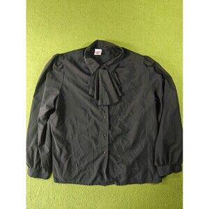GW Vintage Division Of Graff Black Top Size 16 Vampire Button Up